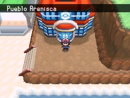 Pueblo Arenisca en Pokémon Negro y Blanco — captura 1 Pueblo Arenisca en Pokémon Negro y Blanco — captura 1