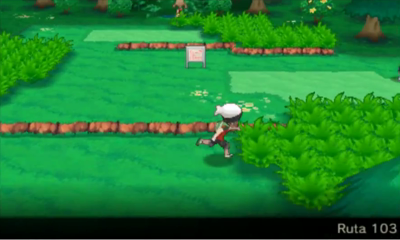 Pueblo Escaso y Ruta 103 en Pokémon Rubí Omega y Zafiro Alfa — captura 1 Pueblo Escaso y Ruta 103 en Pokémon Rubí Omega y Zafiro Alfa — captura 1