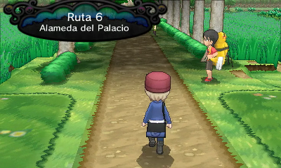 Ruta 6 (Alameda del Palacio) en Pokémon X e Y — captura 1 Ruta 6 (Alameda del Palacio) en Pokémon X e Y — captura 1