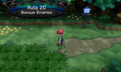 Ruta 20 (Bosque Errantes) en Pokémon X e Y — captura 1 Ruta 20 (Bosque Errantes) en Pokémon X e Y — captura 1