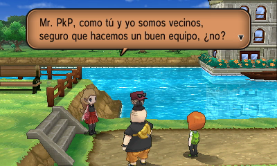 Ruta 7 (Paseo de la Ribera) (2ª visita) en Pokémon X e Y — captura 1 Ruta 7 (Paseo de la Ribera) (2ª visita) en Pokémon X e Y — captura 1