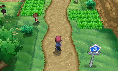 Ruta 3 (Senda Despejada) en Pokémon X e Y — captura 1 Ruta 3 (Senda Despejada) en Pokémon X e Y — captura 1
