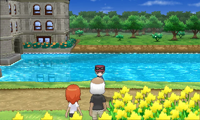 Ruta 7 (Paseo de la Ribera) (2ª visita) en Pokémon X e Y — captura 1 Ruta 7 (Paseo de la Ribera) (2ª visita) en Pokémon X e Y — captura 1