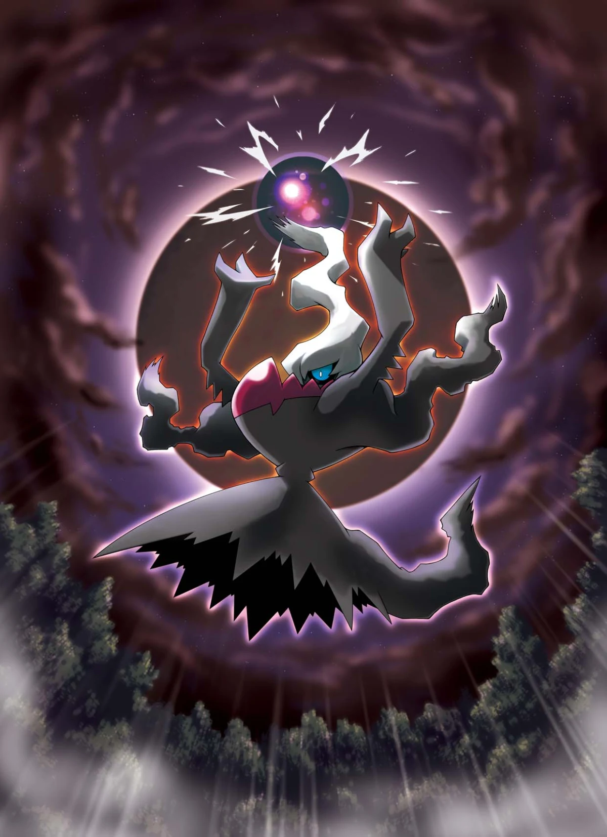 Darkrai en una ilustración oficial de Pokémon Platino