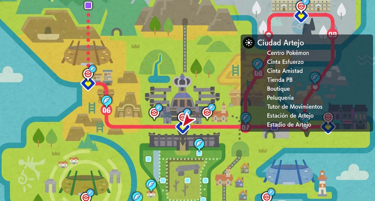 Mapa de Ciudad Artejo