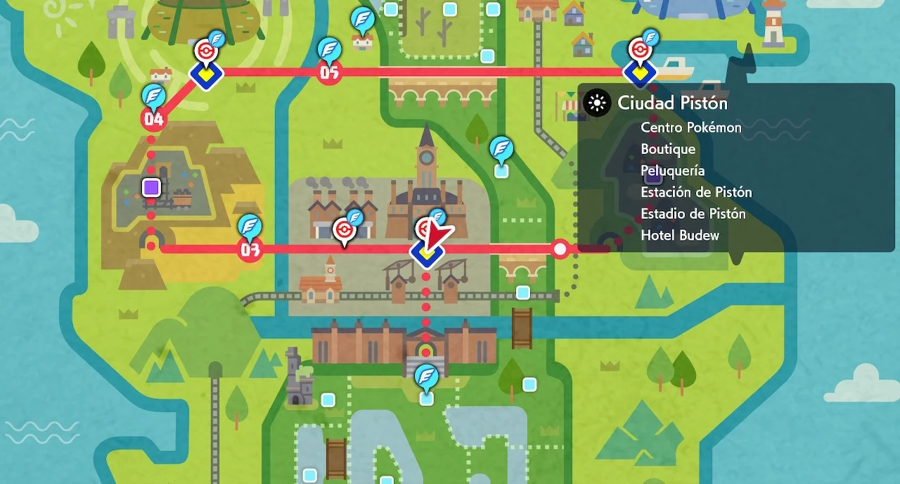 Mapa de Ciudad Pistón