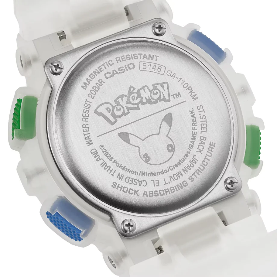 Pokémon G-Shock engraved watch back