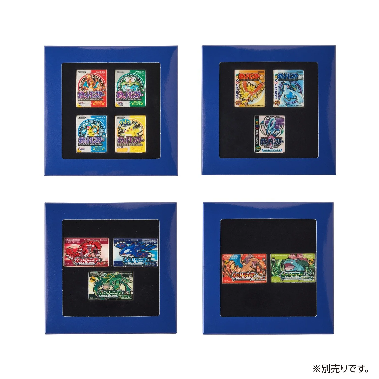 Gen I, II, and III box art pins