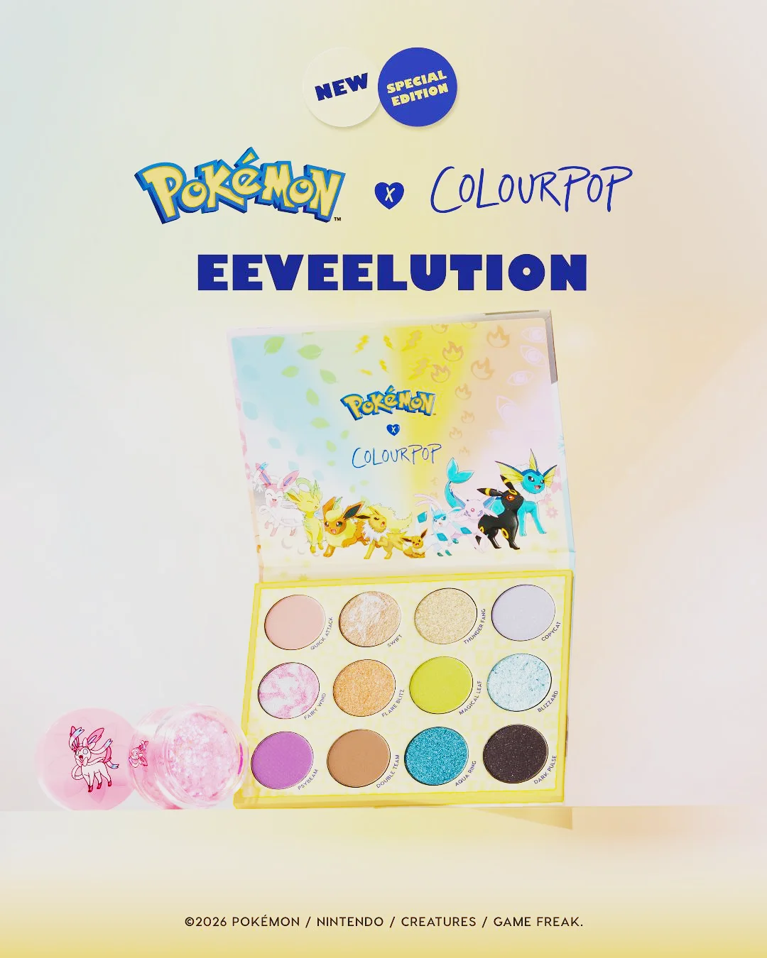 ColourPop Eeveelution 12-shade eyeshadow palette