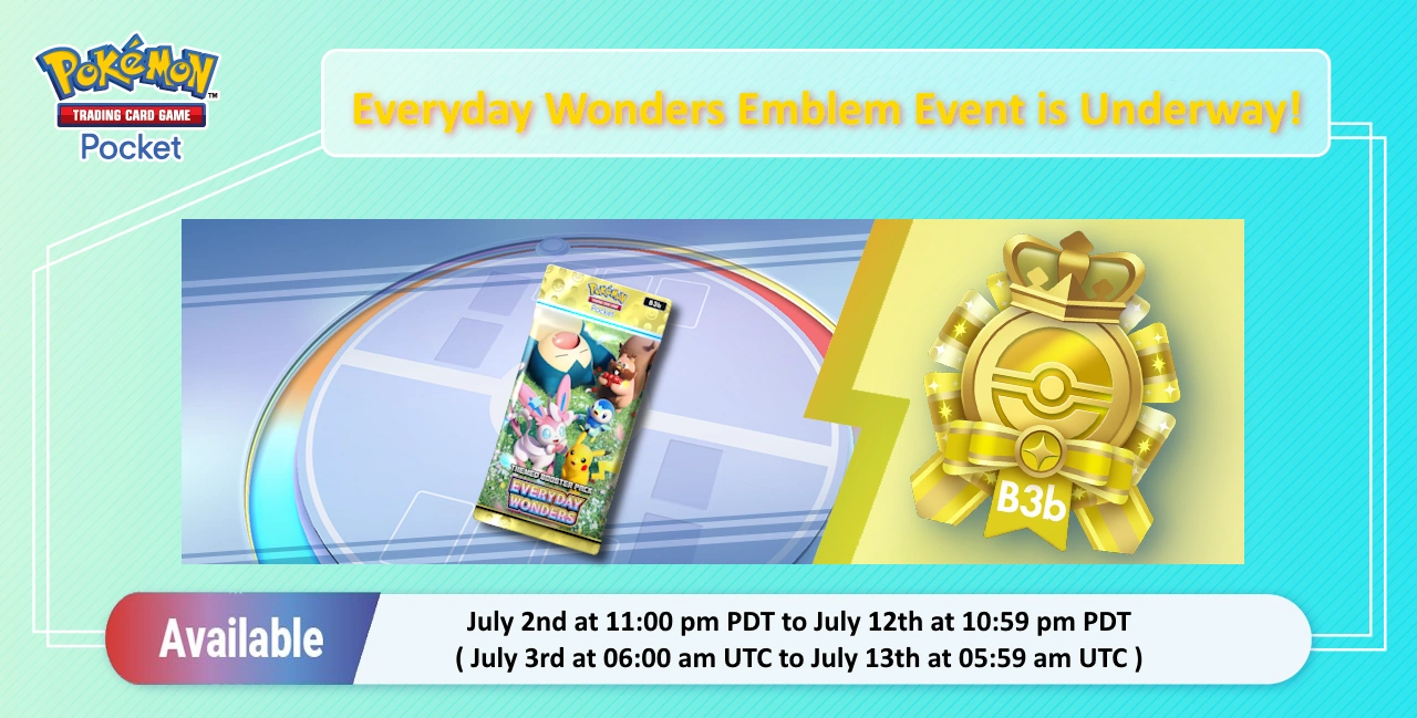 Everyday Wonders Emblem Event is now underway!