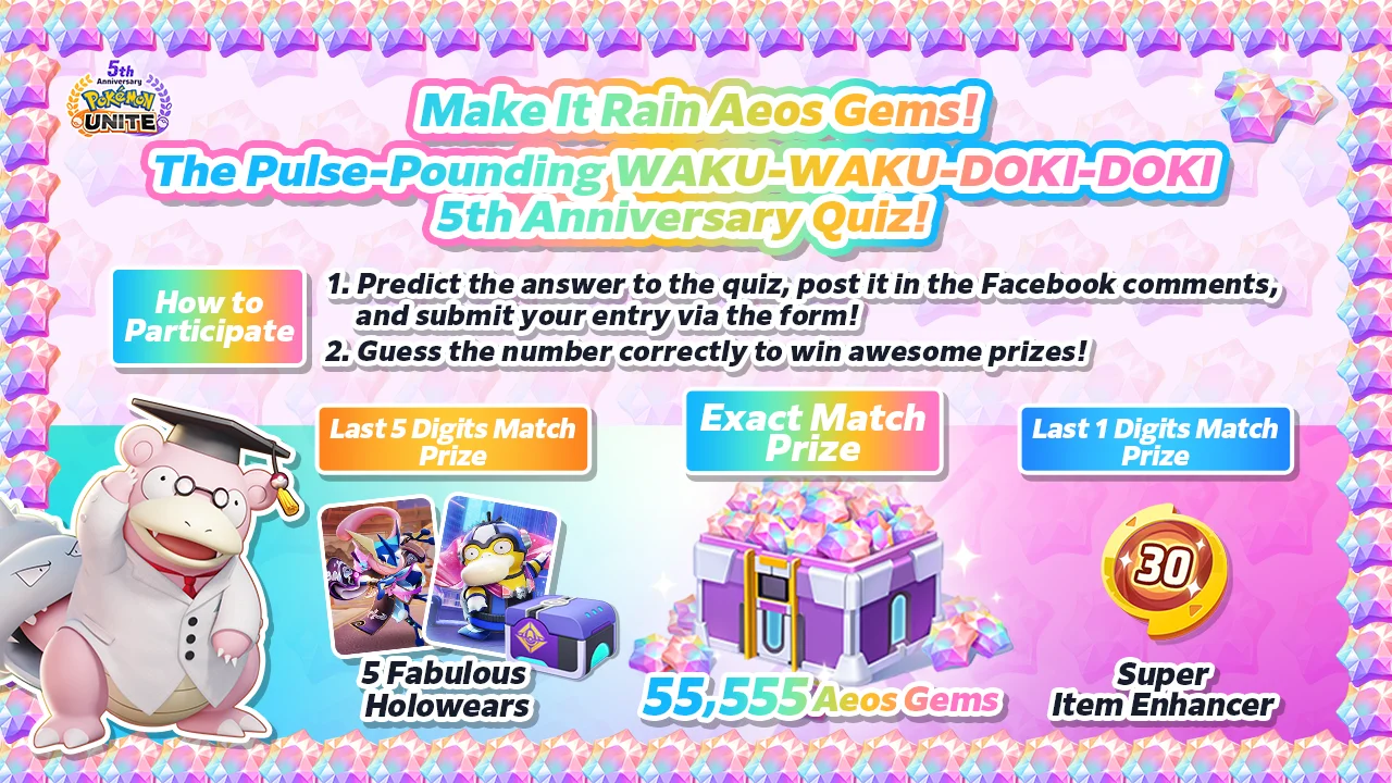 Make It Rain Aeos Gems! The Pulse Pounding WAKU-WAKU-DOKI-DOKI 5th Anniversary Quiz!