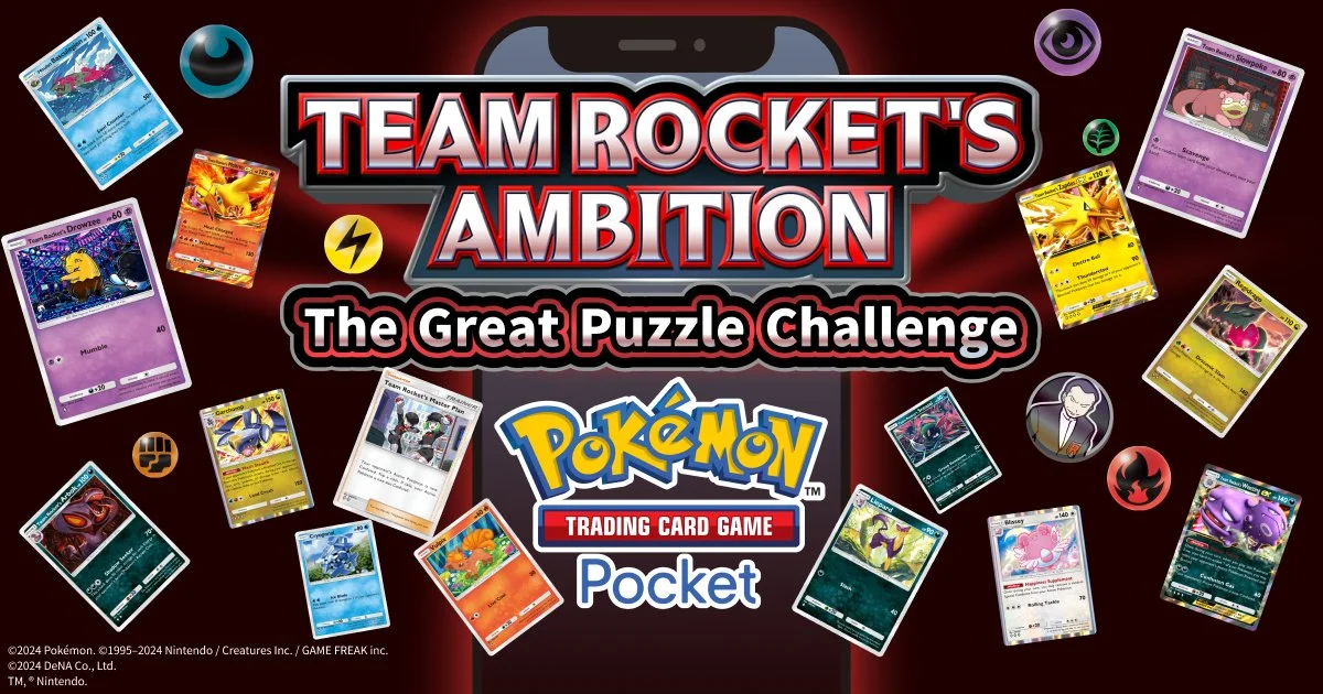 Desafío de Puzzles del Team Rocket en Pokémon TCG Pocket: ¡Consigue 24 Relojes de Arena para tus Sobres! — PokeWave