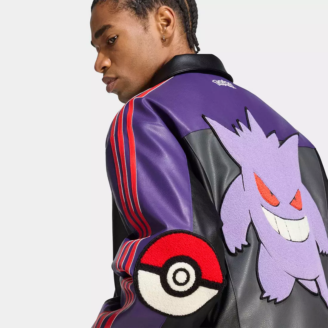 Pokémon x Adidas Gengar Jacket (detail)