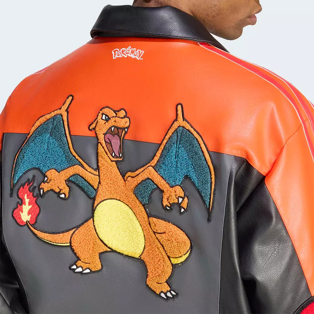 Pokémon x Adidas Charizard jacket (detail)
