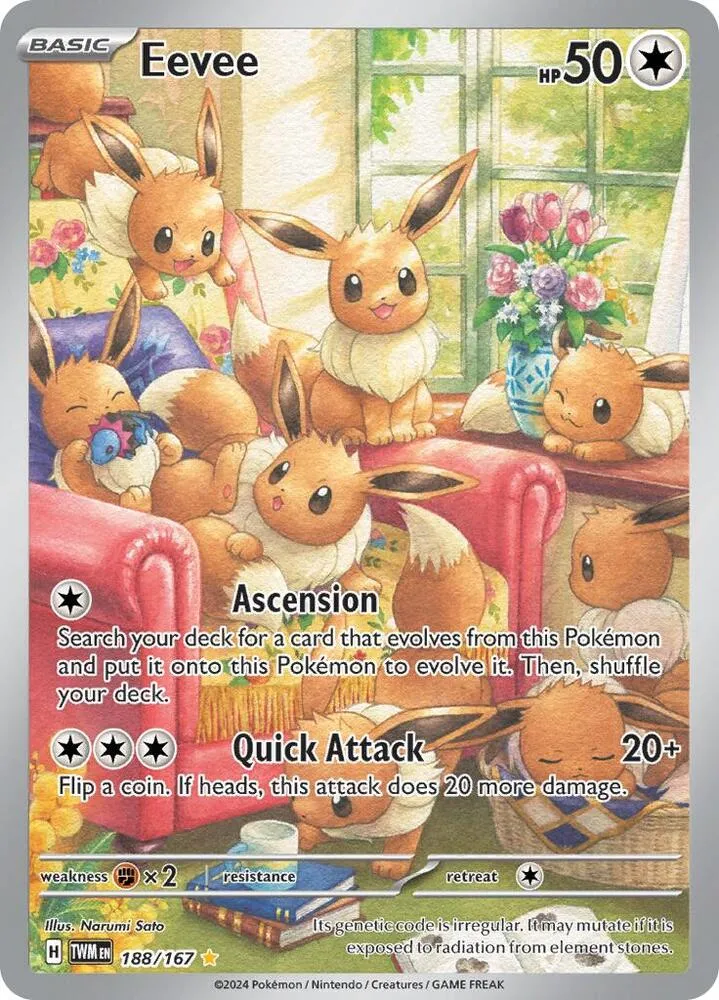 Eevee (Illustration Rare) — SV06: Twilight Masquerade #188/167