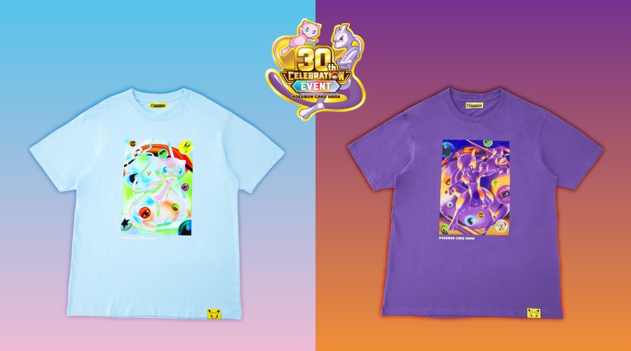 Playeras Pokémon TCG 30th Anniversary con Mew y Mewtwo EX — PokeWave