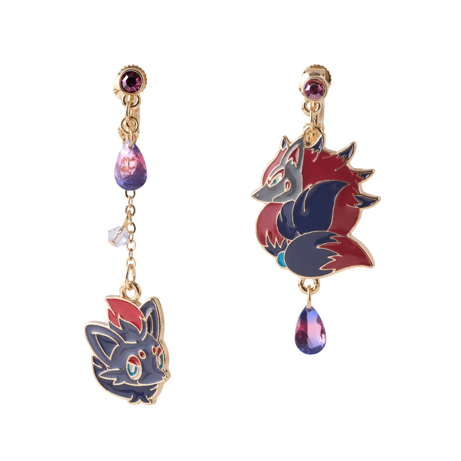 Pokémon Magic Hour Illusion! Zorua and Zoroark earrings