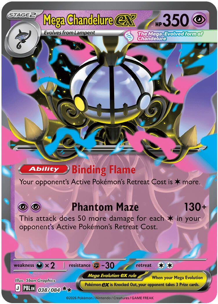 Mega Chandelure ex from Pitch Black (#038)