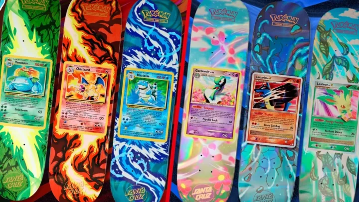 Santa Cruz y Pokémon TCG lanzan decks skate 'Blind Bag'