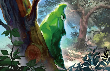 Metapod en un árbol