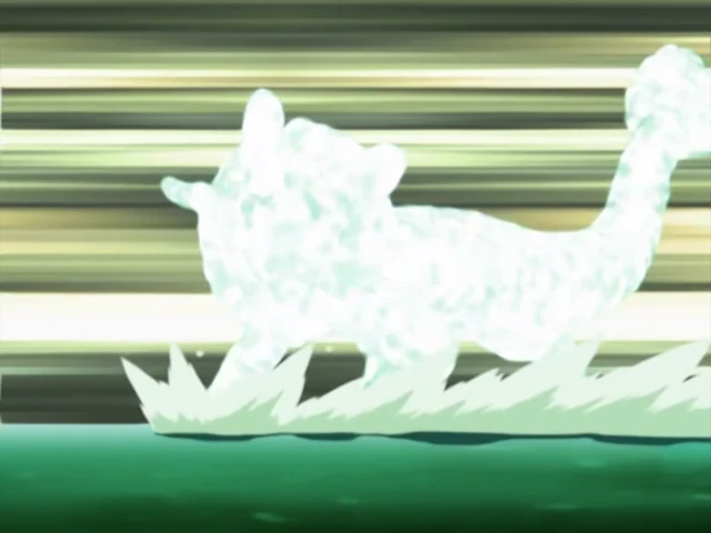 EP429 Vaporeon evaporándose en el agua