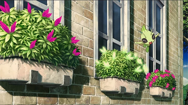 P13 Celebi revitalizando flores