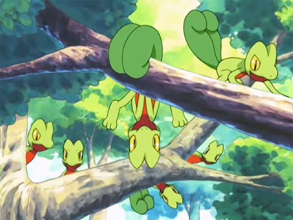 EP283 Treecko en los árboles