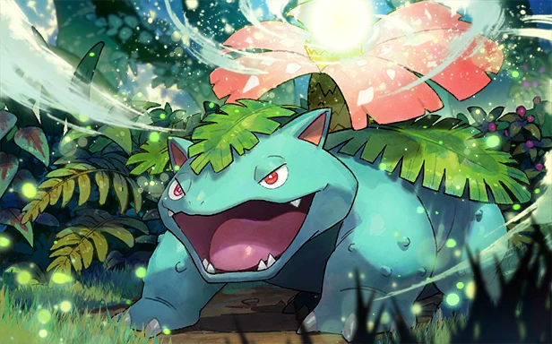 Venusaur preparando rayo solar