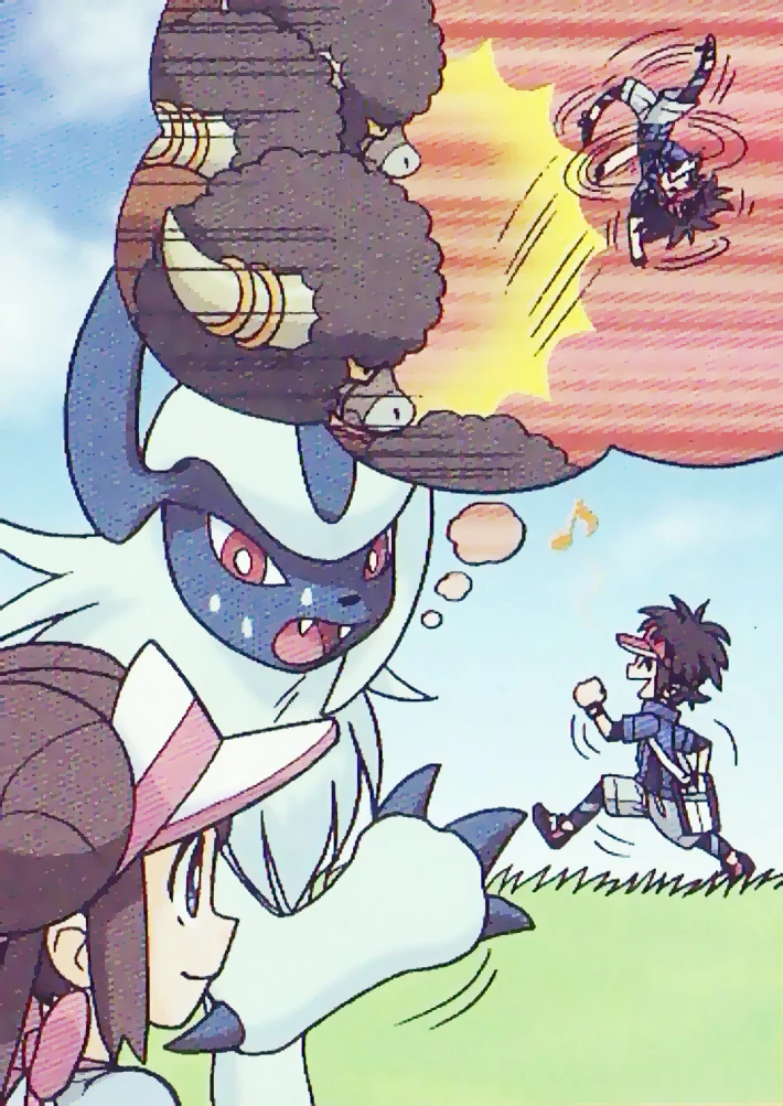 Absol previniendo accidentes