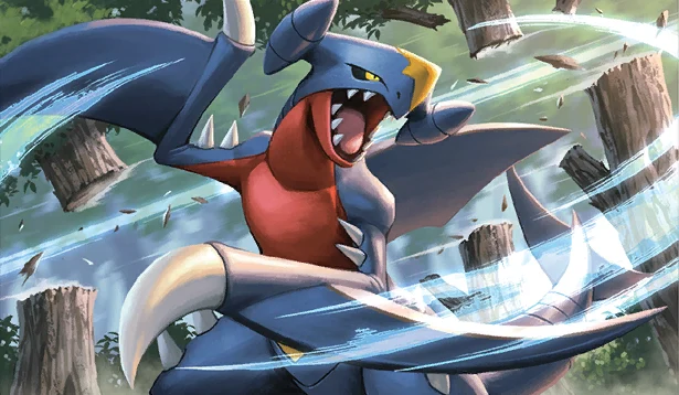 Garchomp cortando árboles